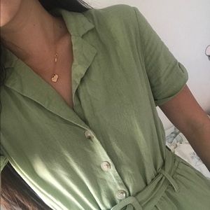 Princess polly linen mint playsuit